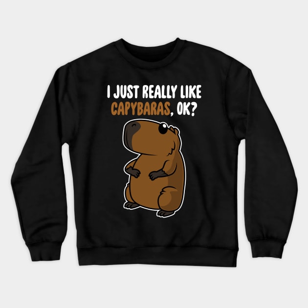 I Just Really Like Capybaras OK ? Cute Toddlers Kids product Crewneck Sweatshirt by theodoros20